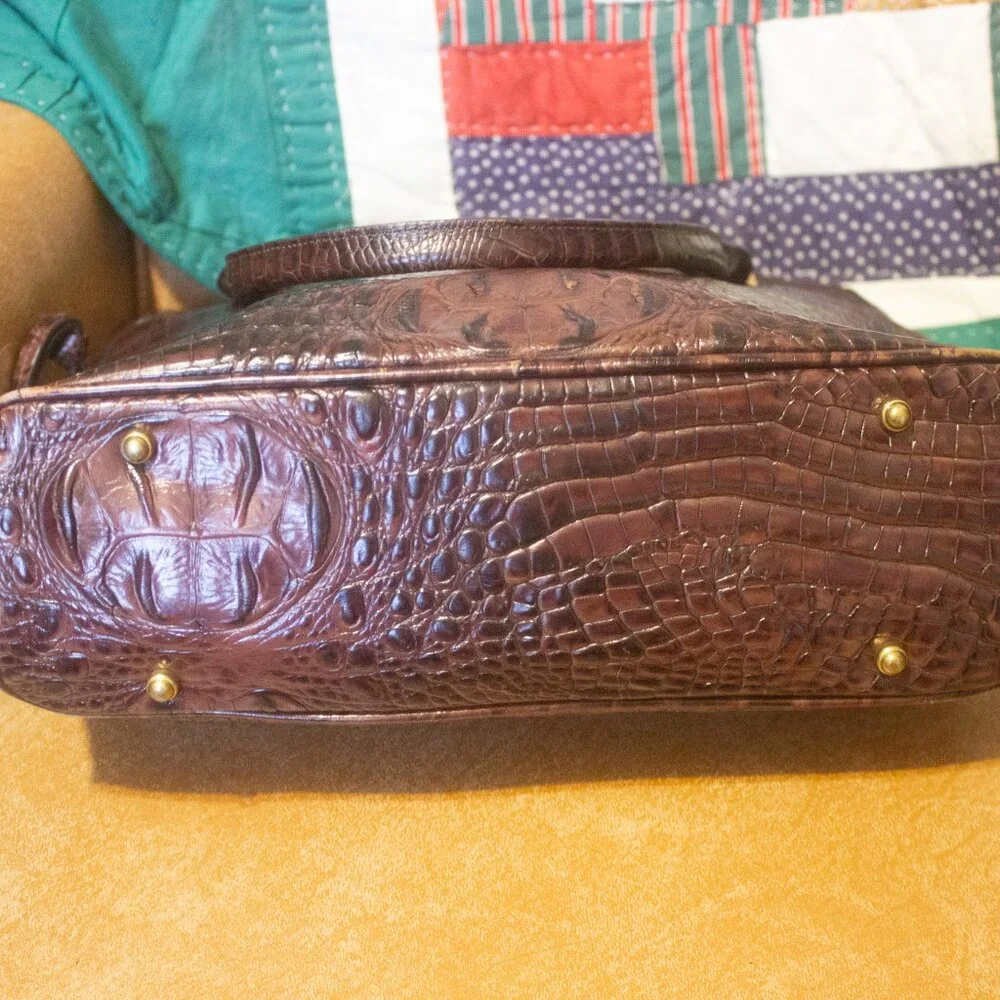 Brahmin Croc Embossed Leather Tote
